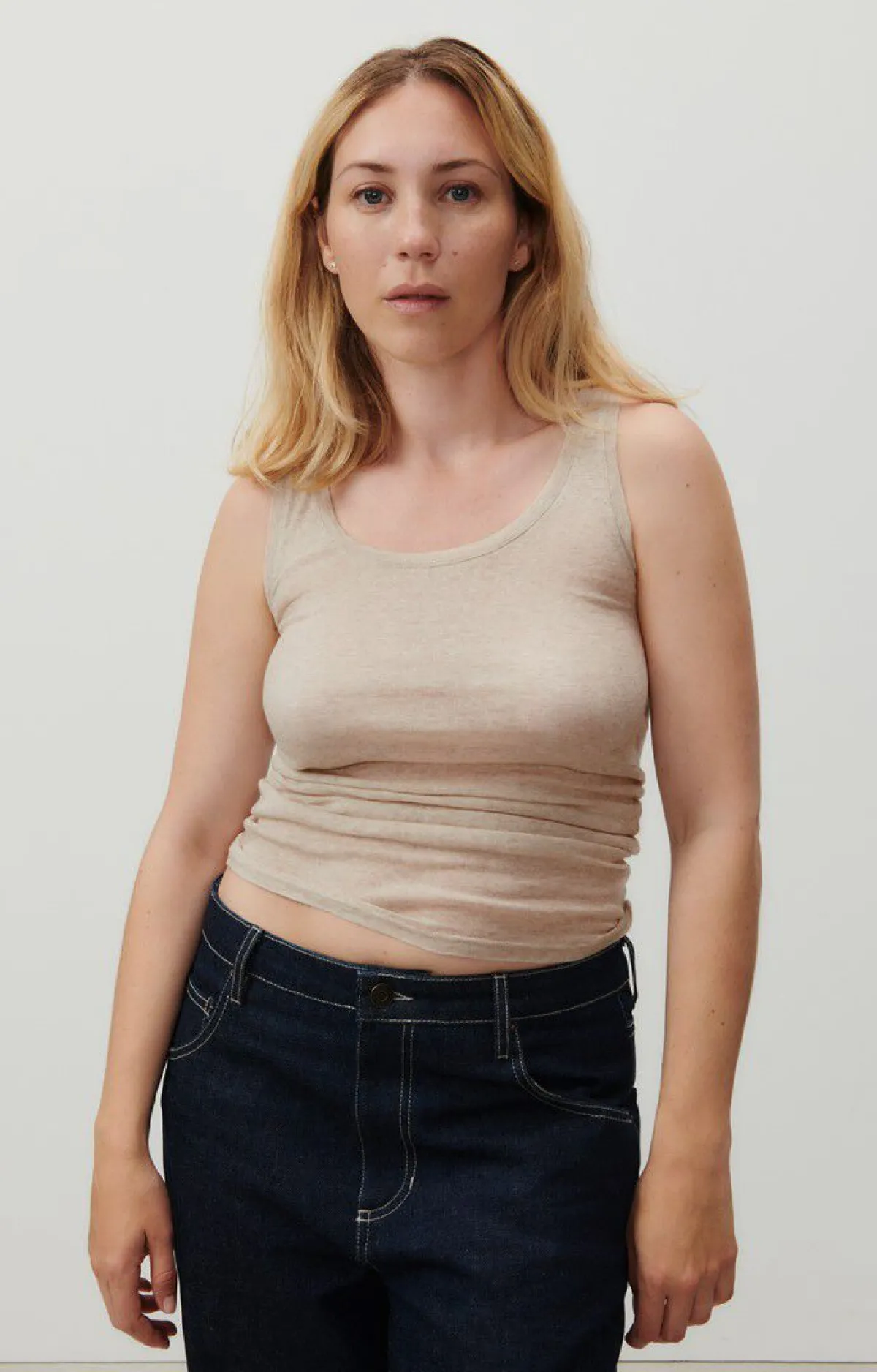 American Vintage Women'S Tank Top Massachusetts Melange Cream Cheap