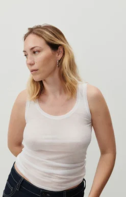 American Vintage Women'S Tank Top Massachusetts White Best Sale