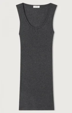 American Vintage Women'S Tank Top Massachusetts Charcoal Melange Flash Sale