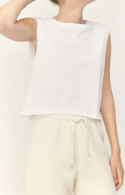 American Vintage Women'S Tanktop Vegiflower White Best Sale