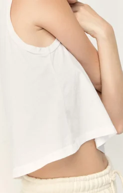 American Vintage Women'S Tanktop Vegiflower White Best Sale
