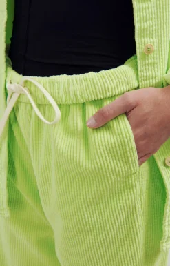 American Vintage Women'S Trousers Padow Vintage Fluorescent Yellow New