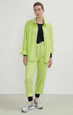 American Vintage Women'S Trousers Padow Vintage Fluorescent Yellow New