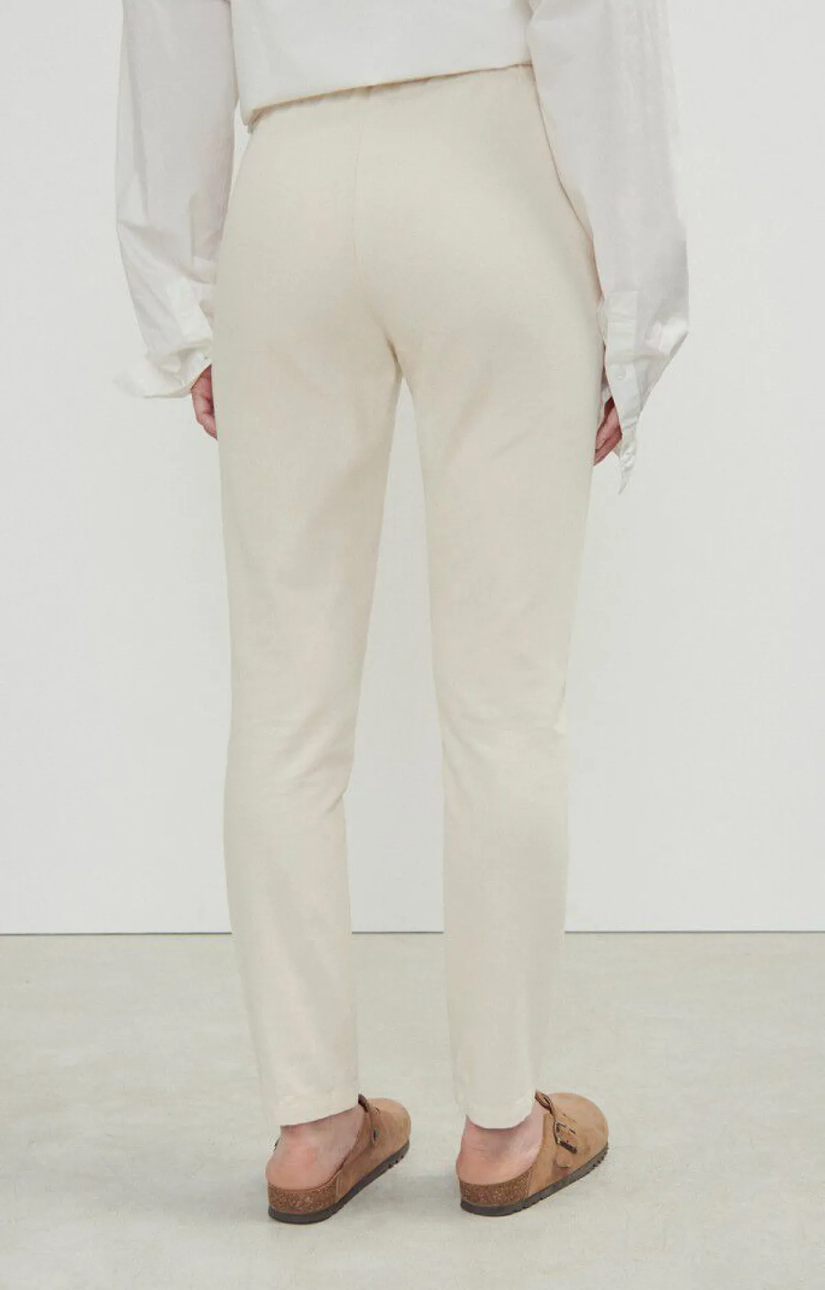 American Vintage Women'S Trousers Tirabay Ecru Flash Sale