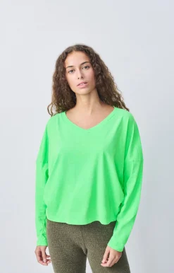 American Vintage Women'S T-Shirt Aksun Flashy Green Best Sale
