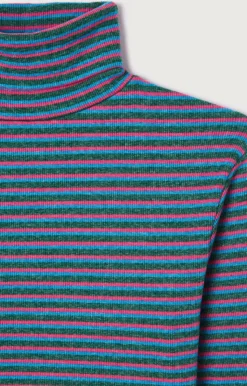 American Vintage Women'S T-Shirt Asiloo Tricolor Stripes Best Sale