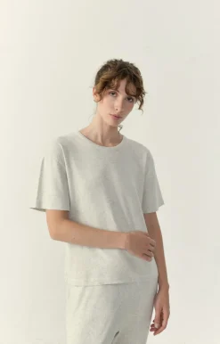 American Vintage Women'S T-Shirt Bozy Melange Cream Clearance