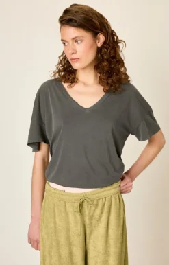 American Vintage Women'S T-Shirt Devon Vintage Slate Sale