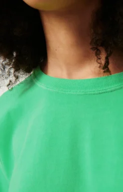 American Vintage Women'S T-Shirt Fizvalley Flashy Green Discount