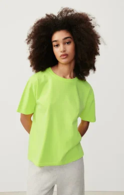 American Vintage Women'S T-Shirt Fizvalley Neon Yellow Best Sale