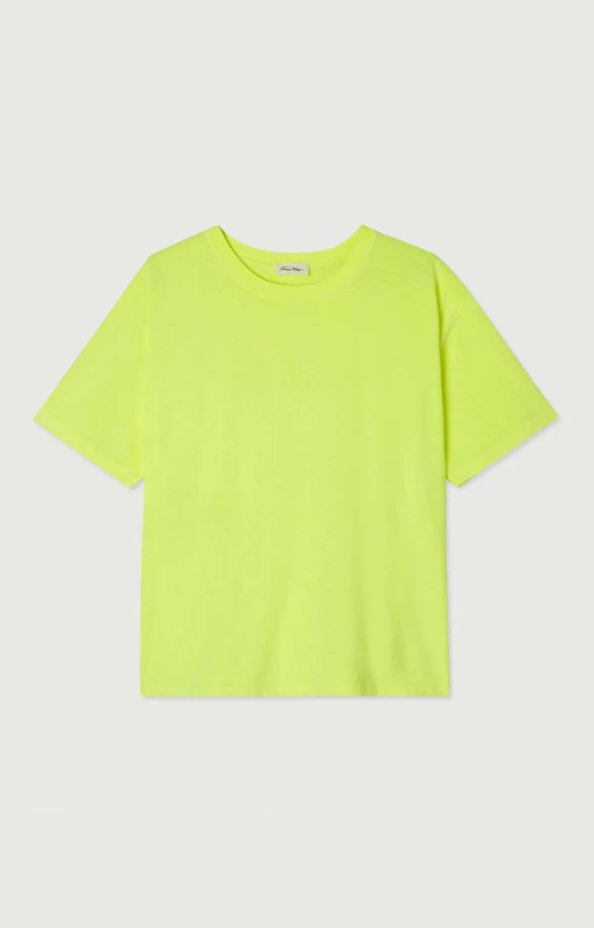 American Vintage Women'S T-Shirt Fizvalley Neon Yellow Best Sale