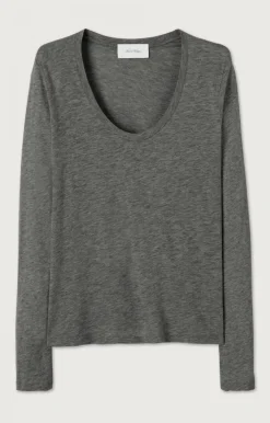 American Vintage Women'S T-Shirt Jacksonville Charcoal Melange Cheap