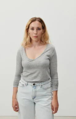 American Vintage Women'S T-Shirt Jacksonville Heather Grey Cheap