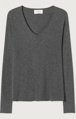 American Vintage Women'S T-Shirt Jacksonville Charcoal Melange Outlet