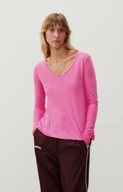 American Vintage Women'S T-Shirt Jacksonville Fluo Pink Cheap