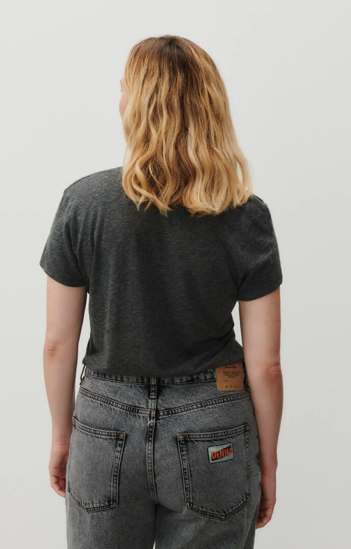 American Vintage Women'S T-Shirt Jacksonville Charcoal Melange Discount