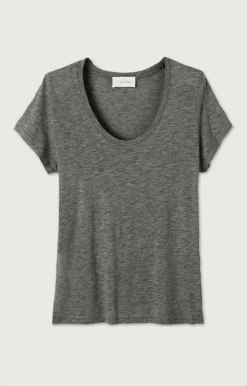 American Vintage Women'S T-Shirt Jacksonville Charcoal Melange Discount