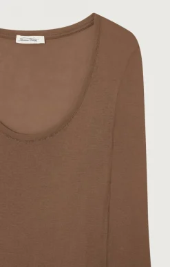 American Vintage Women'S T-Shirt Massachusetts Vintage Cocoa Online