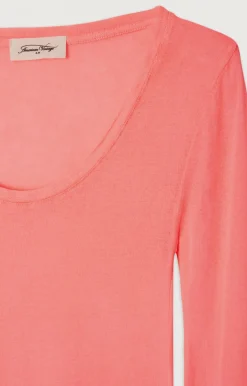 American Vintage Women'S T-Shirt Massachusetts Coral Best Sale