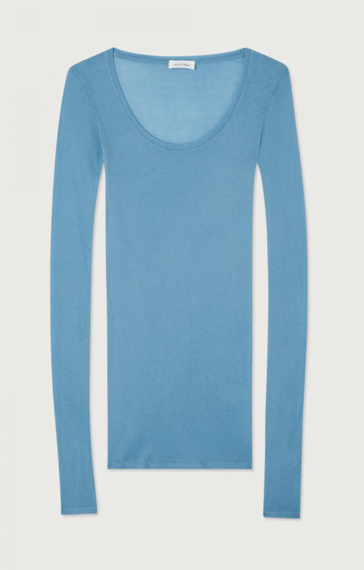 American Vintage Women'S T-Shirt Massachusetts Vintage Bluish New
