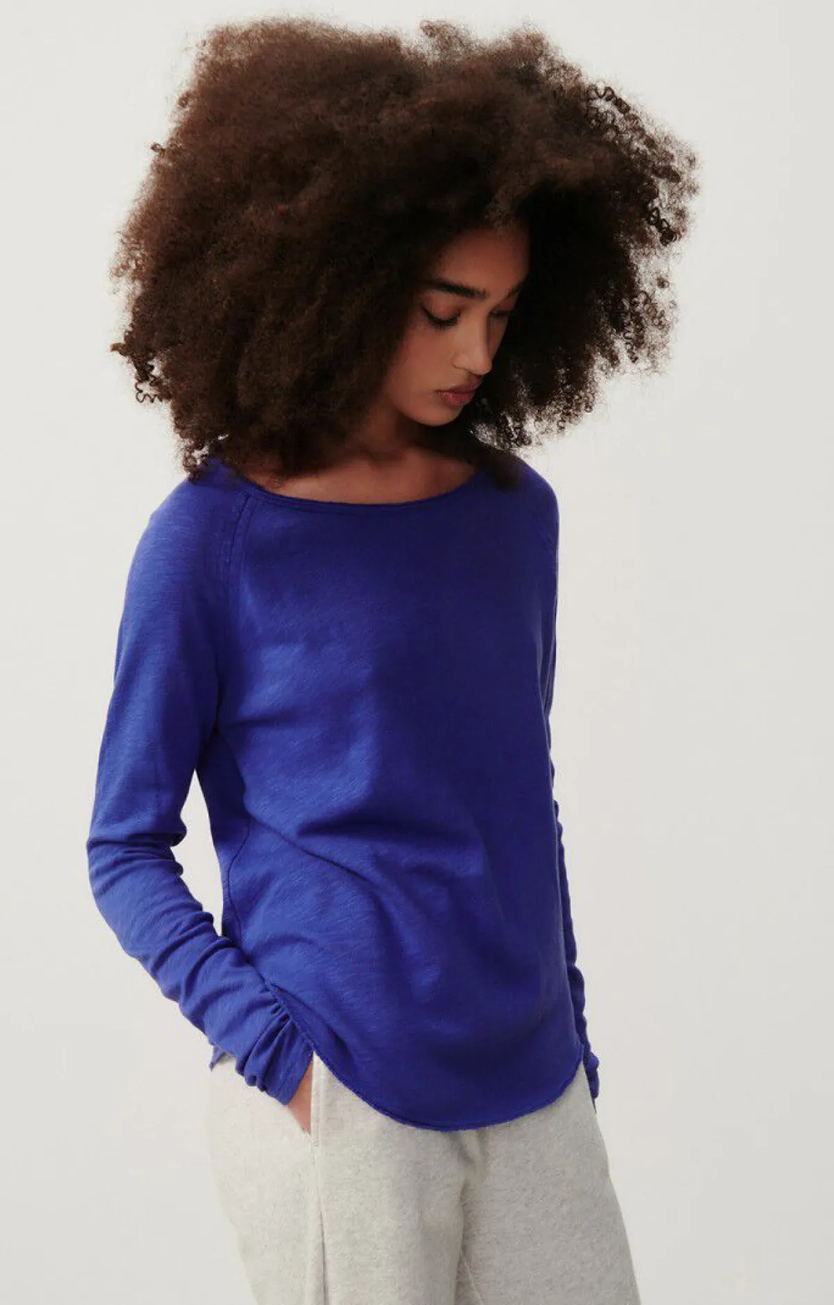 American Vintage Women'S T-Shirt Sonoma Vintage Royal Blue Flash Sale