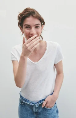American Vintage Women'S T-Shirt Sonoma White Sale