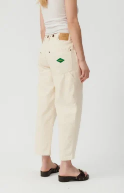 American Vintage Women'S Worker Straight Jeans Spywood Ecru Outlet