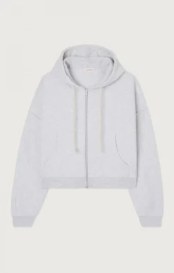 American Vintage Women'S Zipped Hoodie Bobypark Arctic Melange Shop