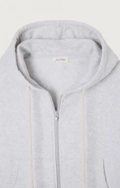 American Vintage Women'S Zipped Hoodie Bobypark Arctic Melange Shop