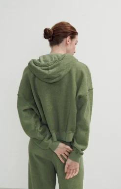 American Vintage Women'S Zipped Hoodie Bobypark Bottle Melange Hot