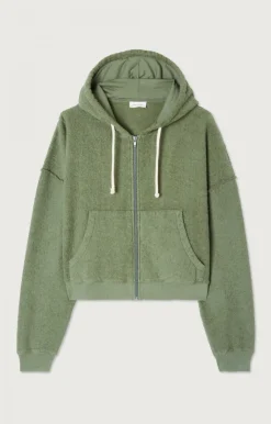 American Vintage Women'S Zipped Hoodie Bobypark Bottle Melange Hot