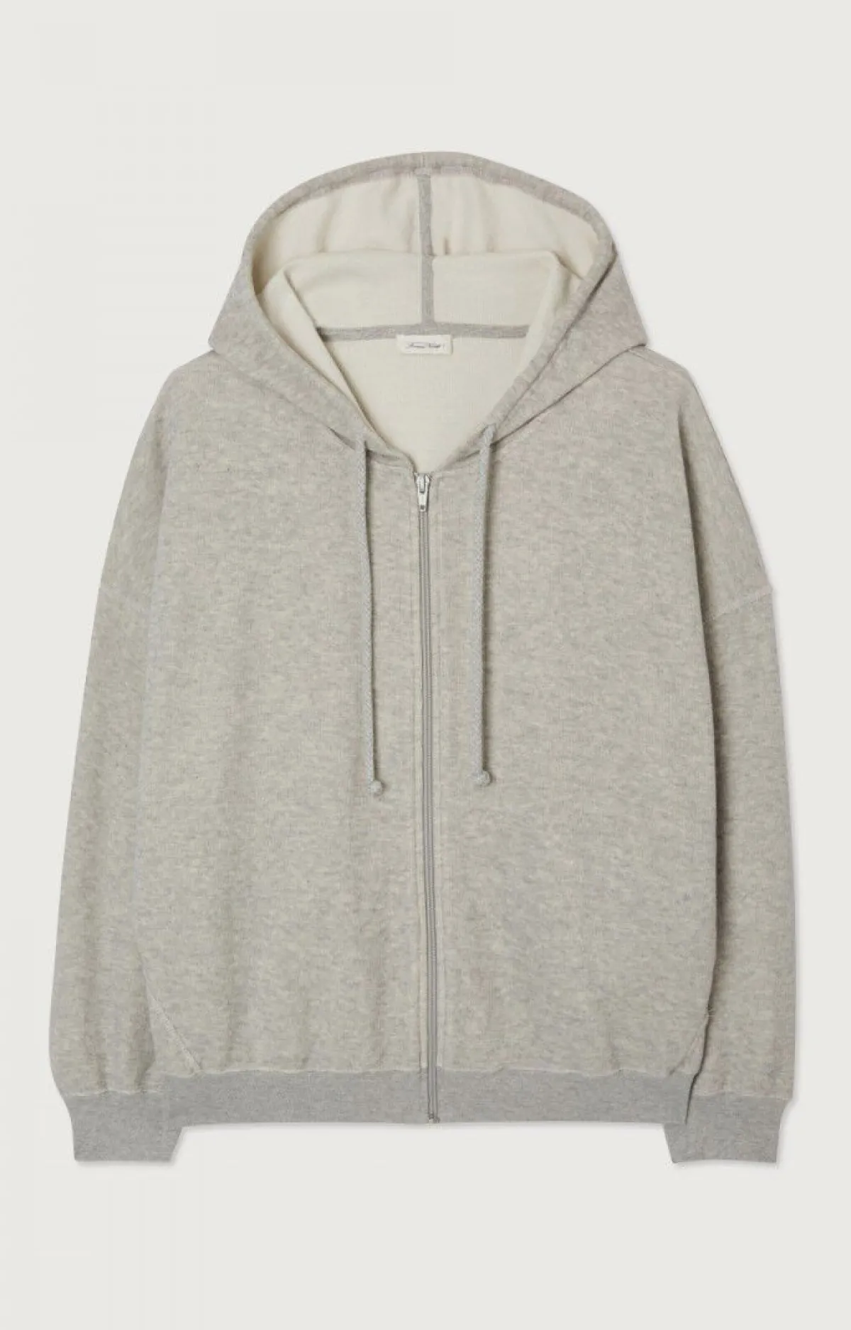 American Vintage Women'S Zipped Hoodie Givston Heather Grey Online