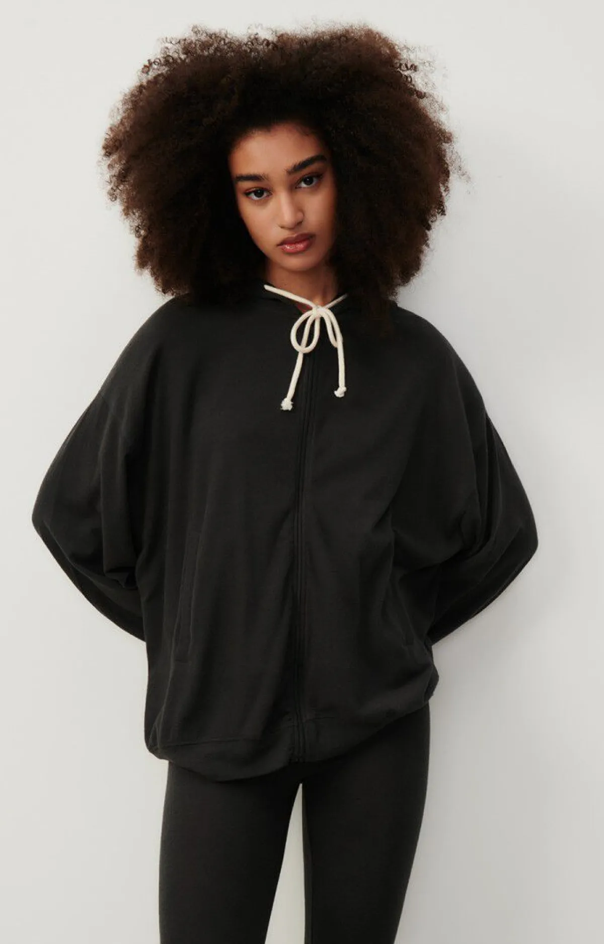 American Vintage Women'S Zipped Hoodie Ypawood Carbon Melange Shop