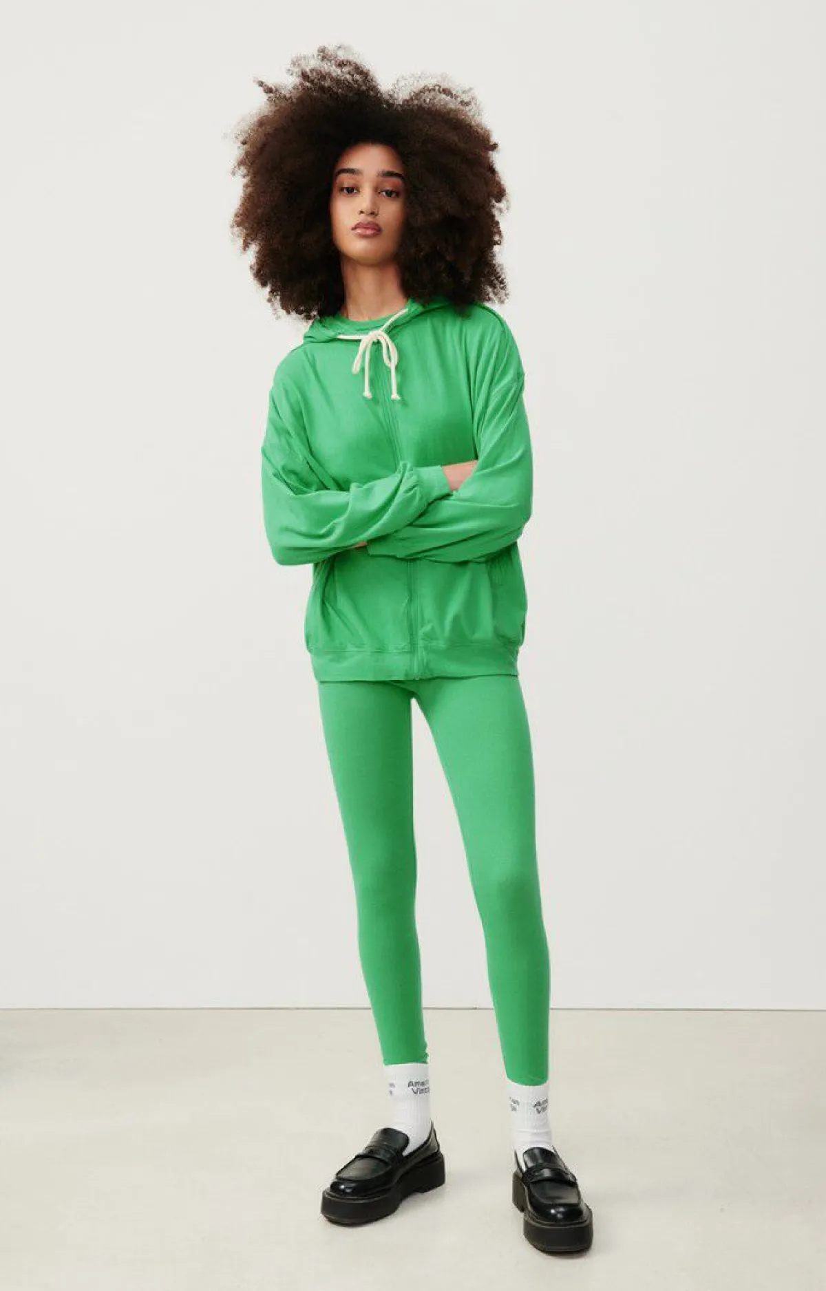 American Vintage Women'S Zipped Hoodie Ypawood Melange Meadow Cheap